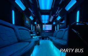 Fresno Party Bus interior
